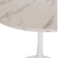 ΤΡΑΠΕΖΙ ΤΡΑΠΕΖΑΡΙΑΣ ROLLO HM9421.11 ΣΤΡΟΓΓΥΛΟ WHITE MARBLE Φ90x74Υεκ.