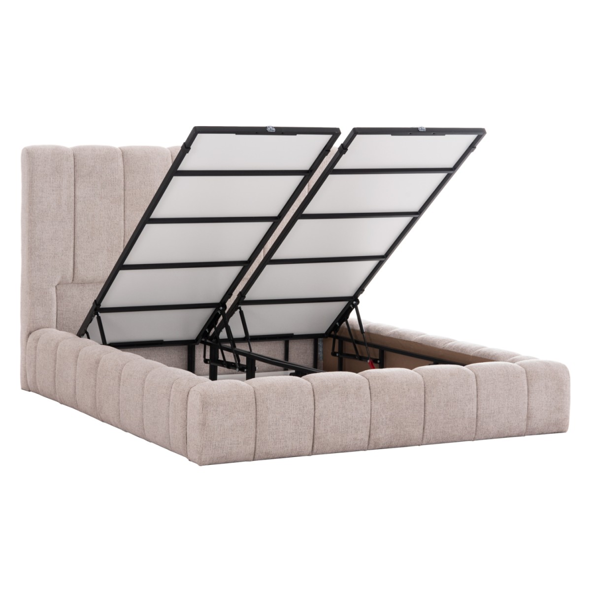 ΚΡΕΒΑΤΙ REMO ΜΕ ΑΠΟΘΗΚΕΥΤΙΚΟ ΧΩΡΟ HM719.10 ΥΦΑΣΜΑ TEDDY ΜΠΕΖ-ΓΙΑ ΣΤΡΩΜΑ 160x200εκ