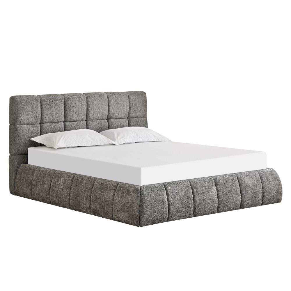 ΚΡΕΒΑΤΙ ΔΙΠΛΟ EDDY HM731.01 ΓΚΡΙ ΜΠΟΥΚΛΕ & ΑΠΟΘΗΚΕΥΤΙΚΟΣ ΧΩΡΟΣ ΓΙΑ ΣΤΡΩΜΑ 160x200εκ