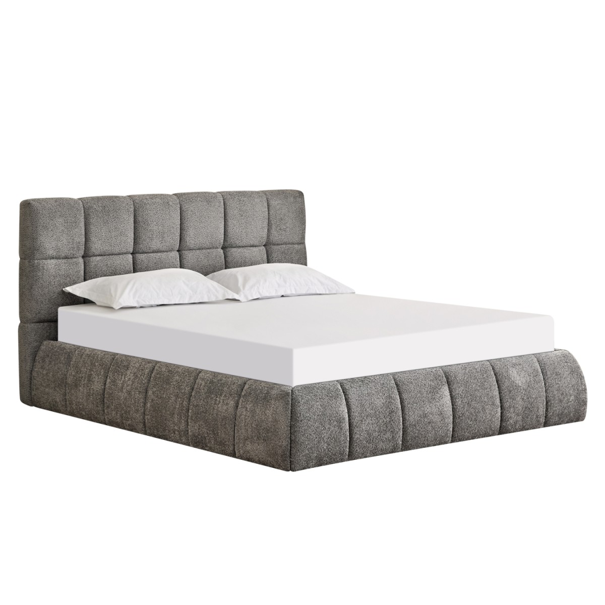 ΚΡΕΒΑΤΙ ΔΙΠΛΟ EDDY HM731.01 ΓΚΡΙ ΜΠΟΥΚΛΕ & ΑΠΟΘΗΚΕΥΤΙΚΟΣ ΧΩΡΟΣ ΓΙΑ ΣΤΡΩΜΑ 160x200εκ