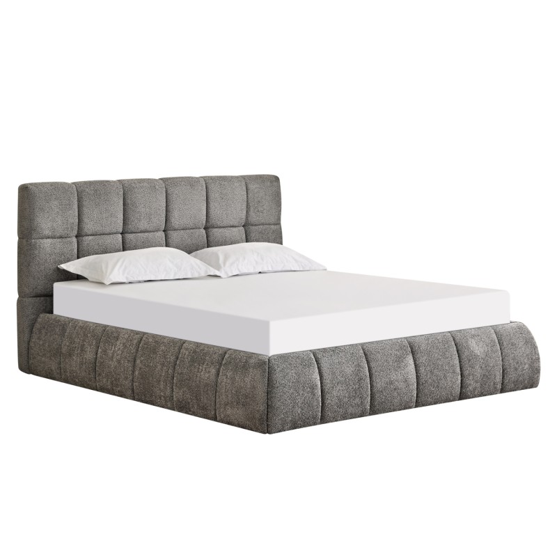 ΚΡΕΒΑΤΙ ΔΙΠΛΟ EDDY HM731.01 ΓΚΡΙ ΜΠΟΥΚΛΕ & ΑΠΟΘΗΚΕΥΤΙΚΟΣ ΧΩΡΟΣ ΓΙΑ ΣΤΡΩΜΑ 160x200εκ