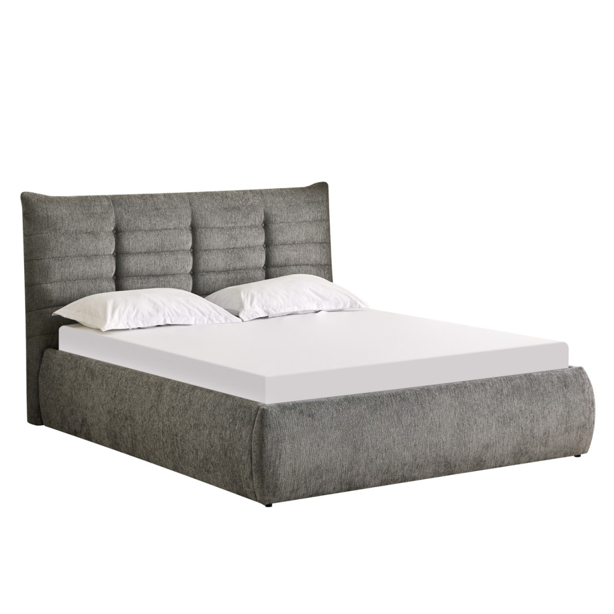 ΚΡΕΒΑΤΙ ΔΙΠΛΟ SANDRA HM732.01 ΓΚΡΙ ΥΦΑΣΜΑ & ΑΠΟΘΗΚΕΥΤΙΚΟΣ ΧΩΡΟΣ ΓΙΑ ΣΤΡΩΜΑ 160x200εκ