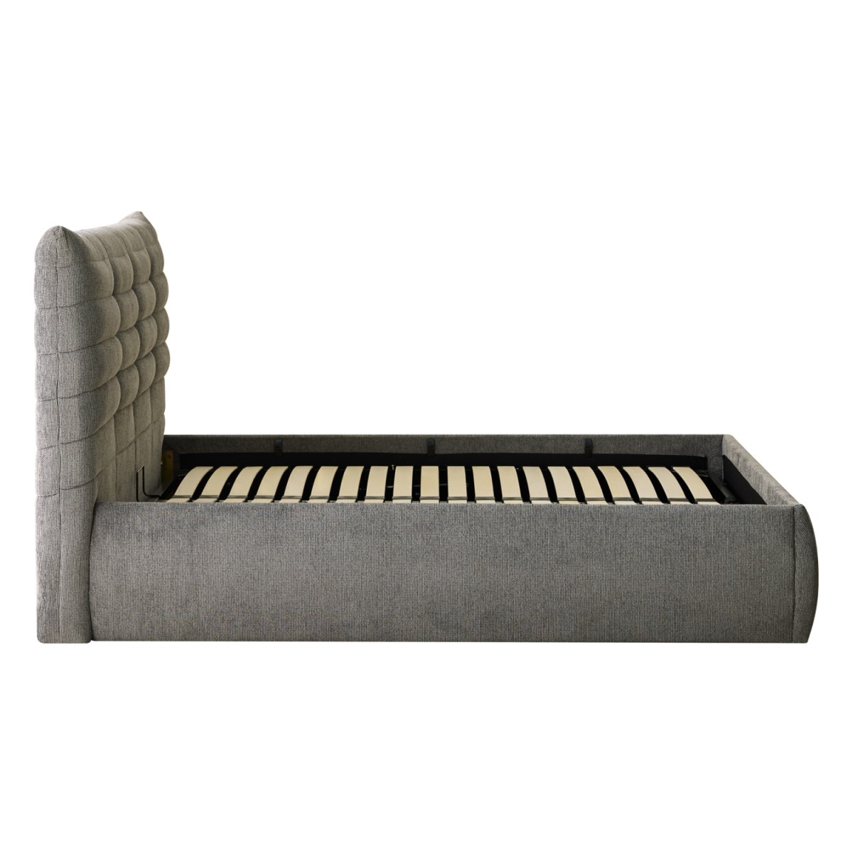 ΚΡΕΒΑΤΙ ΔΙΠΛΟ SANDRA HM732.01 ΓΚΡΙ ΥΦΑΣΜΑ & ΑΠΟΘΗΚΕΥΤΙΚΟΣ ΧΩΡΟΣ ΓΙΑ ΣΤΡΩΜΑ 160x200εκ