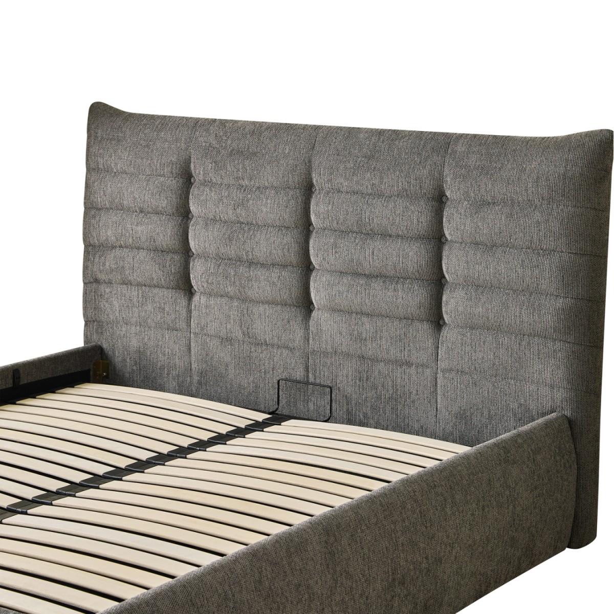 ΚΡΕΒΑΤΙ ΔΙΠΛΟ SANDRA HM732.01 ΓΚΡΙ ΥΦΑΣΜΑ & ΑΠΟΘΗΚΕΥΤΙΚΟΣ ΧΩΡΟΣ ΓΙΑ ΣΤΡΩΜΑ 160x200εκ