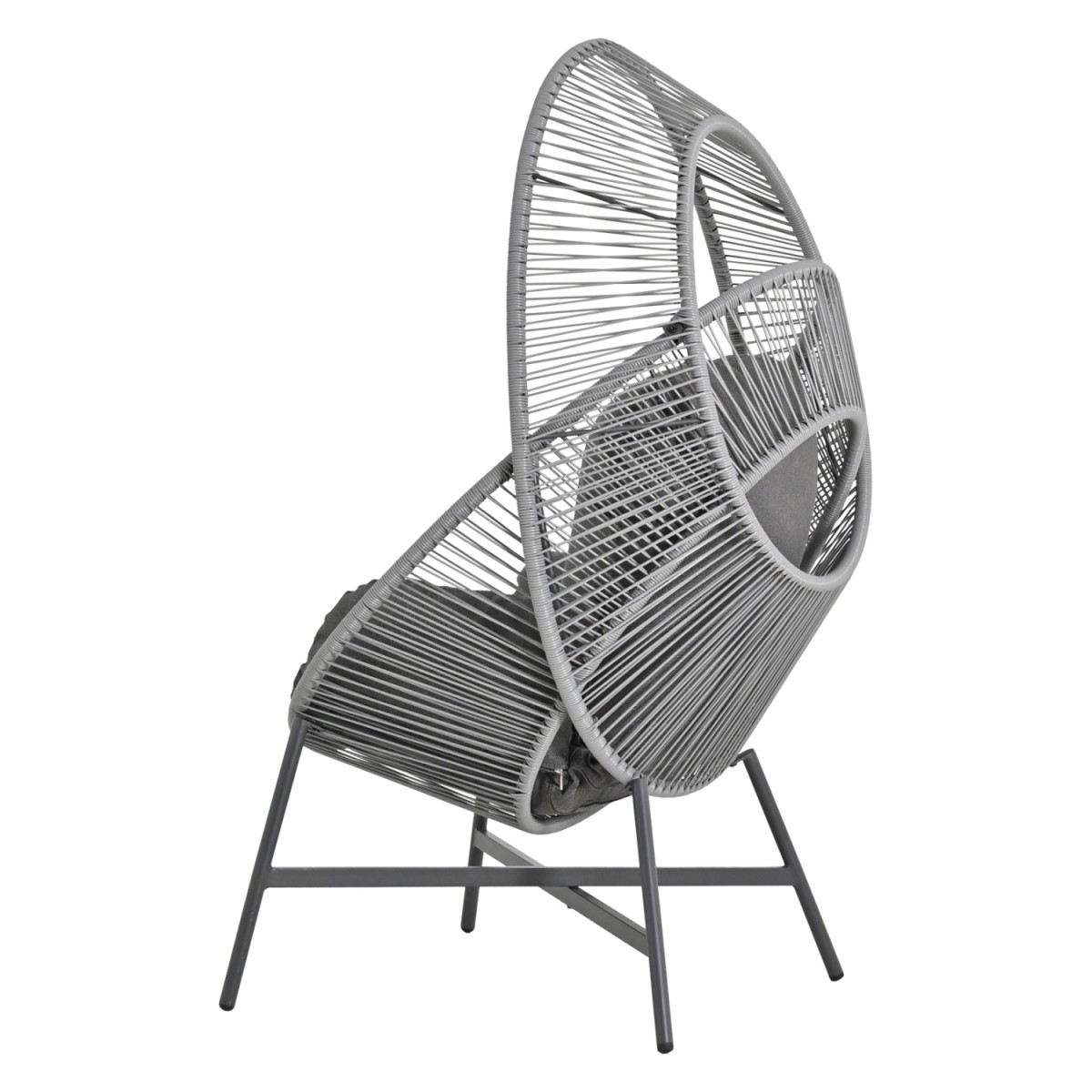 ΠΟΛΥΘΡΟΝΑ-ΦΩΛΙΑ RULER HM6506.01 ΓΚΡΙ ΜΕΤΑΛΛΟ-P.E.RATTAN-ΜΑΞΙΛΑΡΙΑ 90x85x154Υεκ
