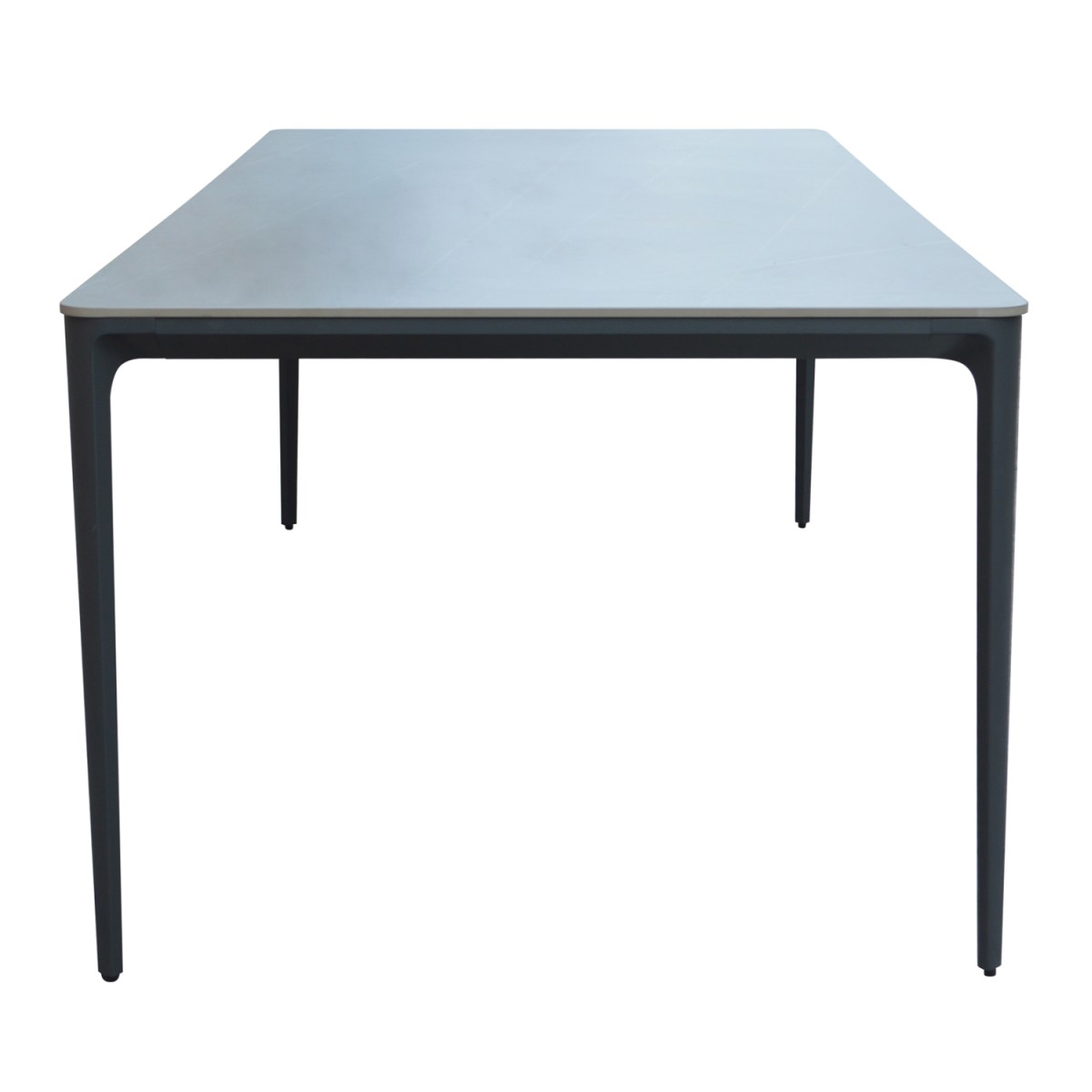 ΤΡΑΠΕΖΙ ΤΡΑΠΕΖΑΡΙΑΣ STAD HM6557.01 ΓΚΡΙ ΑΛΟΥΜΙΝΙΟ & SINTERED STONE TOP 180x90x74Υεκ