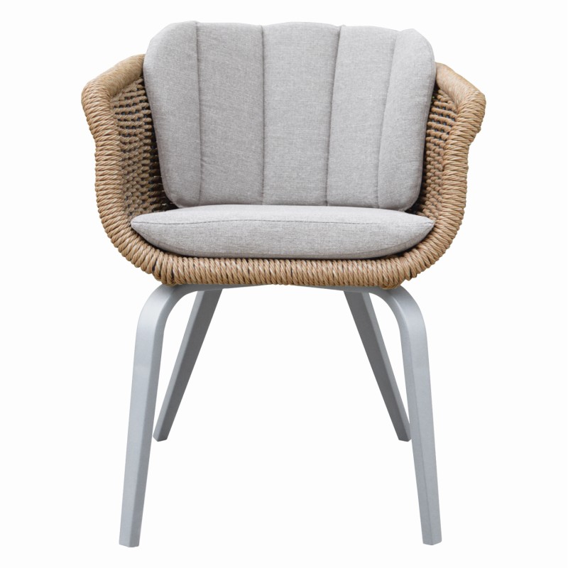 ΠΟΛΥΘΡΟΝΑ VICTUS HM6559.02 ΑΛΟΥΜΙΝΙΟ & OLEFIN ΜΠΕΖ-TWIST WICKER 60x62x76Yεκ