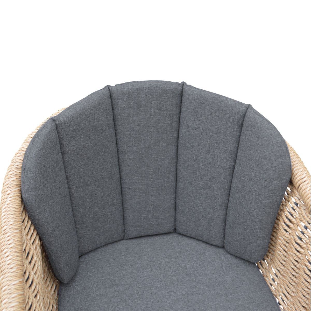 ΠΟΛΥΘΡΟΝΑ VICTUS HM6559.01 ΑΛΟΥΜΙΝΙΟ & OLEFIN ΓΚΡΙ-TWIST WICKER 60x62x76Yεκ