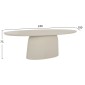 ΤΡΑΠΕΖΙ ΤΡΑΠΕΖΑΡΙΑΣ ΟΒΑΛ BRECCAN HM6577.02 ΜΠΕΖ FIBER CEMENT 240x100x75Υεκ.