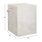 ΣΚΑΜΠΟ ΤΕΤΡΑΓΩΝΟ FIBER CEMENT ΜΕ ΧΕΡΟΥΛΙΑ ZAK HM6581.02 ΣΕ ΜΠΕΖ 36x36x45,5Υεκ