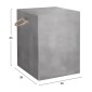 ΣΚΑΜΠΟ ΤΕΤΡΑΓΩΝΟ FIBER CEMENT ΜΕ ΧΕΡΟΥΛΙΑ ZAK HM6581.01 ΣΕ ΓΚΡΙ 36x36x45.5Υεκ