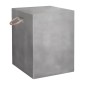 ΣΚΑΜΠΟ ΤΕΤΡΑΓΩΝΟ FIBER CEMENT ΜΕ ΧΕΡΟΥΛΙΑ ZAK HM6581.01 ΣΕ ΓΚΡΙ 36x36x45.5Υεκ