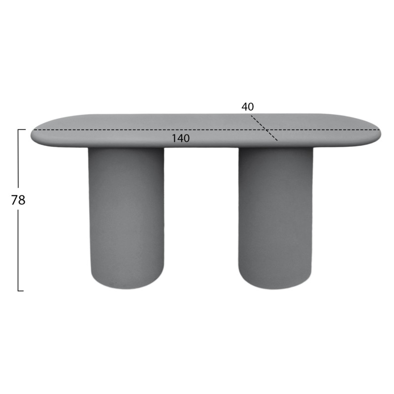 ΚΟΝΣΟΛΑ KENJI HM6584.01 FIBER CEMENT ΣΕ ΓΚΡΙ--140x40x77Υεκ.