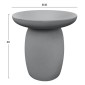 ΤΡΑΠΕΖΙ ΒΟΗΘΗΤΙΚΟ FIBER CEMENT ΣΤΡΟΓΓΥΛΟ HIKARI HM6593.01 ΓΚΡΙ Φ46x48Υεκ.