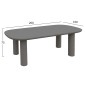 ΤΡΑΠΕΖΙ ΤΡΑΠΕΖΑΡΙΑΣ KIORA HM6597.01 ΓΚΡΙ FIBER CEMENT 200x100x75Υεκ