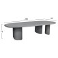 ΤΡΑΠΕΖΙ ΤΡΑΠΕΖΑΡΙΑΣ FIBER CEMENT ΟΒΑΛ GLEN HM6598.01 ΓΚΡΙ 260x95x75Υεκ