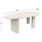 ΤΡΑΠΕΖΙ ΤΡΑΠΕΖΑΡΙΑΣ FIBER CEMENT ΟΒΑΛ VOLPE HM6599.02 ΜΠΕΖ 240x106x75Υεκ