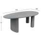ΤΡΑΠΕΖΙ ΤΡΑΠΕΖΑΡΙΑΣ ΟΒΑΛ VOLPE HM6599.01 ΓΚΡΙ FIBER CEMENT 240x100x75Υεκ