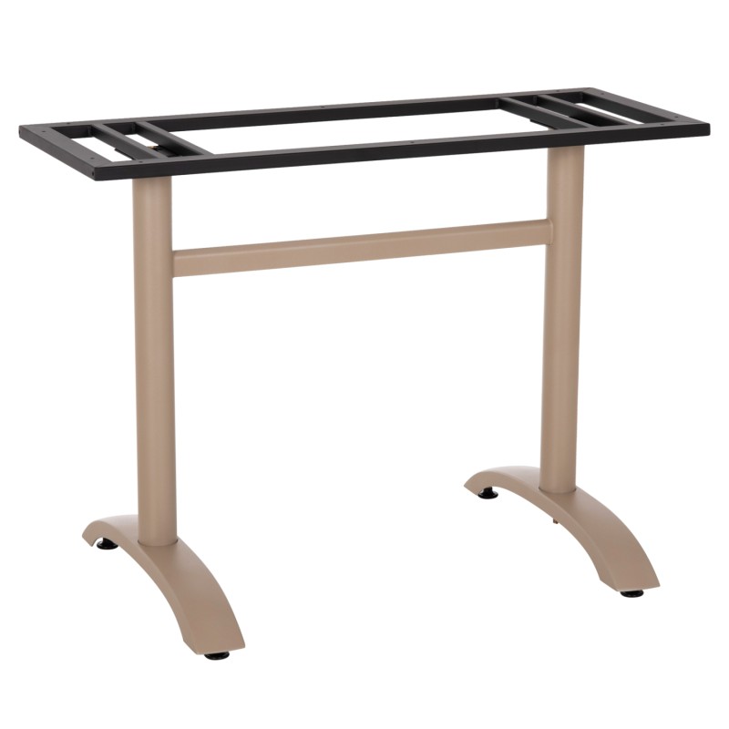 ΒΑΣΗ ΤΡΑΠΕΖΙΟΥ ΑΛΟΥΜΙΝΙΟΥ ΔΙΣΤΗΛΗ HM461.25 CAPPUCINO ΜΕ ΡΕΓΟΥΛΑΤΟΡΟΥΣ 100Χ60Χ73Υεκ.