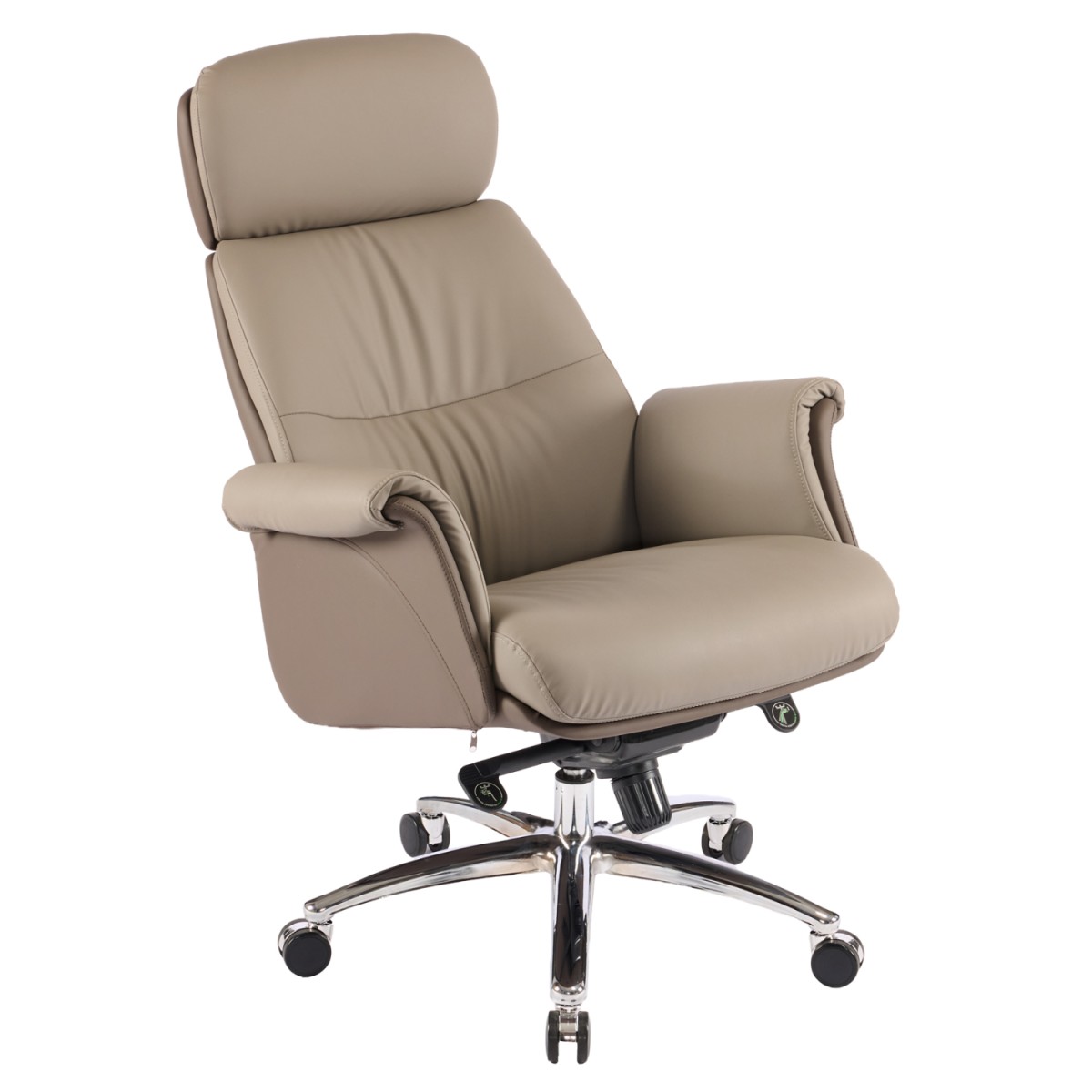 ΚΑΡΕΚΛΑ ΓΡΑΦΕΙΟΥ TOMLIN HM18358.02 ΜΠΕΖ-ΚΑΦΕ PU ΔΕΡΜΑ--ΒΑΣΗ ΧΡΩΜΙΟΥ 72x74x128Υεκ