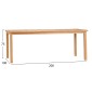 ΤΡΑΠΕΖΙ ΟΡΘΟΓΩΝΙΟ FINTO HM6616 ΞΥΛΟ TEAK--ΦΥΣΙΚΟ 200x100x75Υεκ.