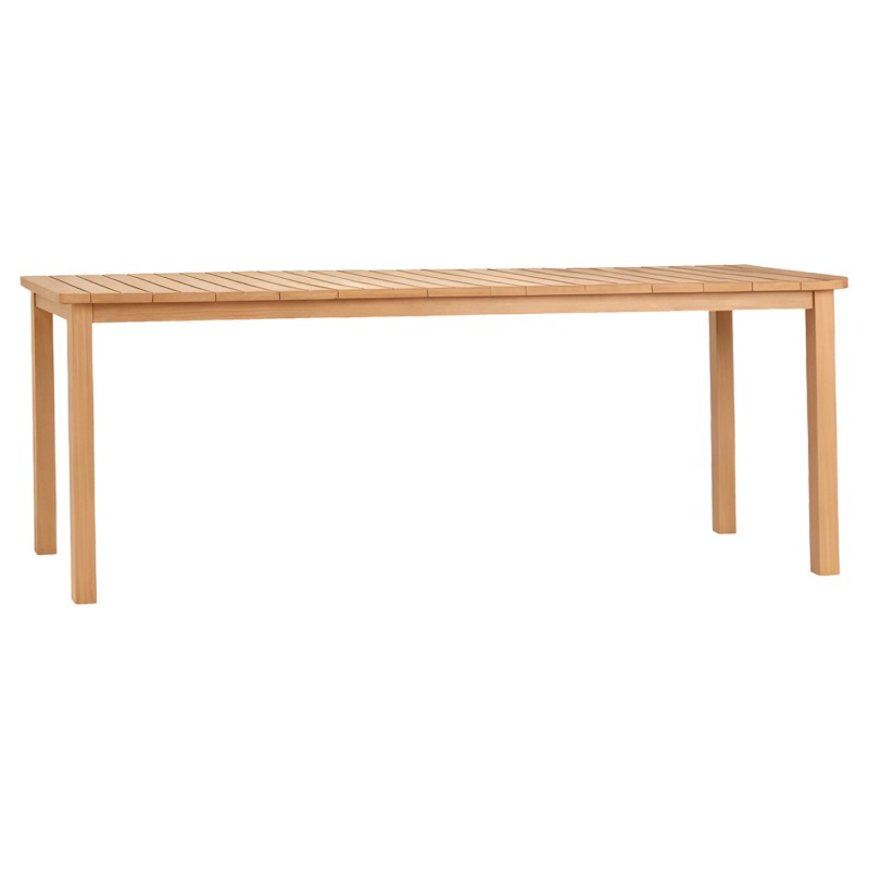 ΤΡΑΠΕΖΙ ΟΡΘΟΓΩΝΙΟ FINTO HM6616 ΞΥΛΟ TEAK--ΦΥΣΙΚΟ 200x100x75Υεκ.