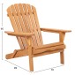 ΠΟΛΥΘΡΟΝΑ LOUNGE ΠΤΥΣΣΟΜΕΝΗ SKALL HM6619 ΞΥΛΟ TEAK ΦΥΣΙΚΟ 70.5x85x92Υεκ.