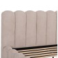 ΚΡΕΒΑΤΙ ΔΙΠΛΟ MARIUS HM759.03 ΜΠΕΖ CHENILLE ΥΦΑΣΜΑ-- ΓΙΑ ΣΤΡΩΜΑ 160x200εκ