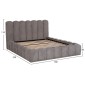 ΚΡΕΒΑΤΙ ΔΙΠΛΟ MARIUS HM759.01 ΓΚΡΙ CHENILLE ΥΦΑΣΜΑ-- ΓΙΑ ΣΤΡΩΜΑ 160x200εκ