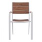 ΠΟΛΥΘΡΟΝΑ ΑΛΟΥΜΙΝΙΟΥ SAGA ΛΕΥΚΗ ΜΕ POLYWOOD HM5127.01 55x56x85Υ εκ.