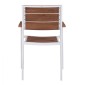 ΠΟΛΥΘΡΟΝΑ ΑΛΟΥΜΙΝΙΟΥ SAGA ΛΕΥΚΗ ΜΕ POLYWOOD HM5127.01 55x56x85Υ εκ.