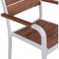 ΠΟΛΥΘΡΟΝΑ ΑΛΟΥΜΙΝΙΟΥ SAGA ΛΕΥΚΗ ΜΕ POLYWOOD HM5127.01 55x56x85Υ εκ.
