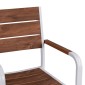 ΠΟΛΥΘΡΟΝΑ ΑΛΟΥΜΙΝΙΟΥ SAGA ΛΕΥΚΗ ΜΕ POLYWOOD HM5127.01 55x56x85Υ εκ.