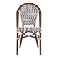 ΚΑΡΕΚΛΑ BISTRO ΑΛΟΥΜΙΝΙΟΥ BAMBOO LOOK ΜΕ ΛΕΥΚΟ-ΜΑΥΡΟ RATTAN HM5566.01 45x54x90Υεκ.
