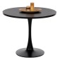 ΤΡΑΠΕΖΙ ΤΡΑΠΕΖΑΡΙΑΣ ROLLO HM9421.02 ΣΤΡΟΓΓΥΛΟ BLACK MARBLE Φ90x74 εκ.