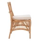 ΚΑΡΕΚΛΑ THALIN HM9834 RATTAN ΣΕ ΦΥΣΙΚΟ-ΜΑΞΙΛΑΡΙ ΣΕ ΛΕΥΚΟ 53x58x91Υεκ.