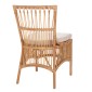 ΚΑΡΕΚΛΑ THALIN HM9834 RATTAN ΣΕ ΦΥΣΙΚΟ-ΜΑΞΙΛΑΡΙ ΣΕ ΛΕΥΚΟ 53x58x91Υεκ.