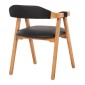 ΠΟΛΥΘΡΟΝΑ RIMINI HM9867.02 ΞΥΛΟ TEAK ΦΥΣΙΚΟ-ΜΑΥΡΟ ΣΧΟΙΝΙ & PU ΚΑΘΙΣΜΑ 60x61x76Υεκ.