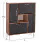 ΠΑΠΟΥΤΣΟΘΗΚΗ MEDY HM18187.02 ΜΕΛΑΜΙΝΗ ΣΕ ΦΥΣΙΚΟ & ΑΝΘΡΑΚΙ-ΜΑΥΡΑ ΠΟΔΙΑ 85x30x108.5Υεκ
