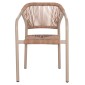 ΠΟΛΥΘΡΟΝΑ ΑΛΟΥΜΙΝΙΟΥ LUCCI HM6266.02 MOKA ΣΚΕΛΕΤΟΣ-P.E.RATTAN ΦΥΣΙΚΟ 58x56x79Υεκ