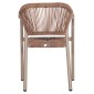 ΠΟΛΥΘΡΟΝΑ ΑΛΟΥΜΙΝΙΟΥ LUCCI HM6266.02 MOKA ΣΚΕΛΕΤΟΣ-P.E.RATTAN ΦΥΣΙΚΟ 58x56x79Υεκ