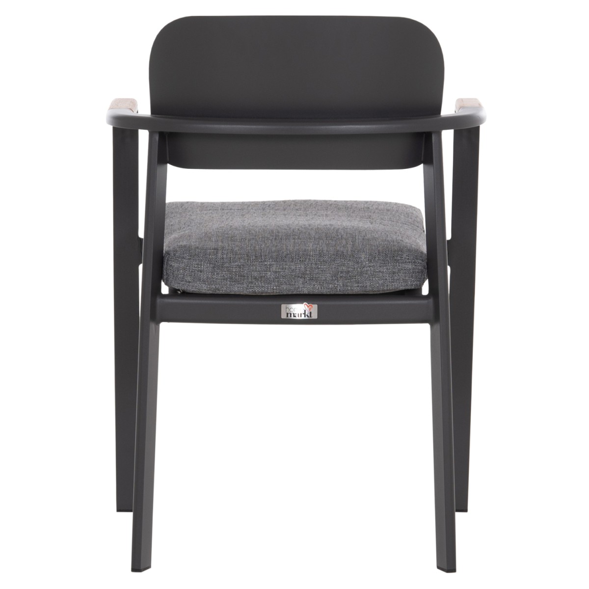 ΠΟΛΥΘΡΟΝΑ ΤΡΑΠΕΖΑΡΙΑΣ ELARA HM6414.01 ΓΚΡΙ ΑΛΟΥΜΙΝΙΟ-OLEFIN--ΞΥΛΟ TEAK 56x62x78Υεκ.