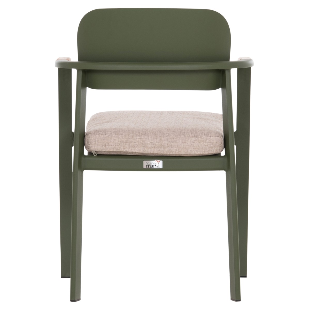 ΠΟΛΥΘΡΟΝΑ ΤΡΑΠΕΖΑΡΙΑΣ ELARA HM6414.06 ΠΡΑΣΙΝΟ ΑΛΟΥΜΙΝΙΟ-ΜΠΕΖ OLEFIN--TEAK 56x62x78Υεκ