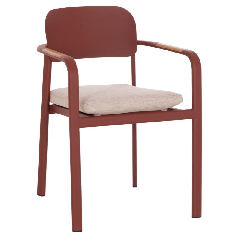 ΠΟΛΥΘΡΟΝΑ ΤΡΑΠΕΖΑΡΙΑΣ ELARA HM6414.07 ΚΕΡΑΜΙΔΙ ΑΛΟΥΜΙΝΙΟ-ΜΠΕΖ OLEFIN--TEAK 56x62x78Υεκ