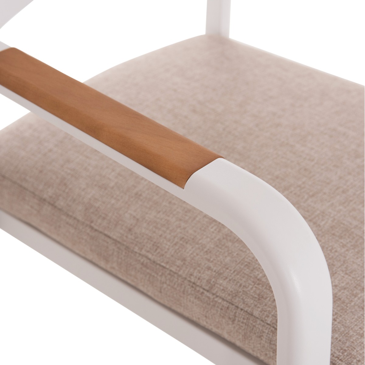 ΠΟΛΥΘΡΟΝΑ ΤΡΑΠΕΖΑΡΙΑΣ ELARA HM6414.02 ΛΕΥΚΟ ΑΛΟΥΜΙΝΙΟ-ΜΠΕΖ OLEFIN--TEAK 56x62x78Υεκ