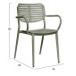 ΠΟΛΥΘΡΟΝΑ ΤΡΑΠΕΖΑΡΙΑΣ HILLIARD HM6644.07 ΑΛΟΥΜΙΝΙΟ ΣΕ OLIVE GREEN 58x52x78Υεκ