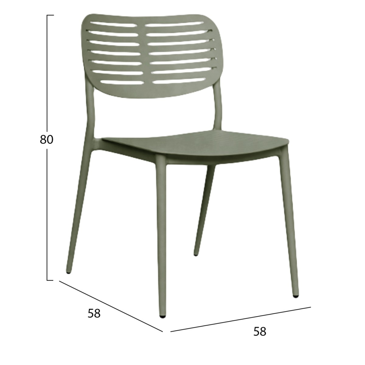 ΚΑΡΕΚΛΑ ΤΡΑΠΕΖΑΡΙΑΣ HILLIARD HM6645.07 ΑΛΟΥΜΙΝΙΟ OLIVE GREEN 46x54x78Υεκ