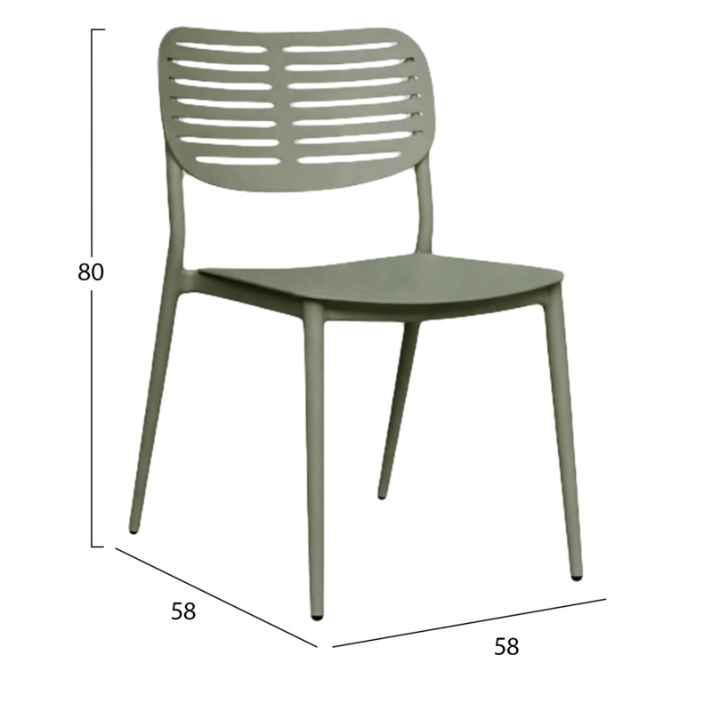 ΚΑΡΕΚΛΑ ΤΡΑΠΕΖΑΡΙΑΣ HILLIARD HM6645.07 ΑΛΟΥΜΙΝΙΟ OLIVE GREEN 46x54x78Υεκ