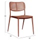 ΚΑΡΕΚΛΑ ΤΡΑΠΕΖΑΡΙΑΣ HILLIARD HM6645.08 ΑΛΟΥΜΙΝΙΟ ΣΕ TERRACOTTA 46x54x78Υεκ