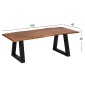 ΠΑΓΚΑΚΙ MONTANA SLIM HM8168.11 ΑΠΟ ΜΑΣΙΦ ΞΥΛΟ ΑΚΑΚΙΑΣ 160Χ45Χ46Υ εκ.